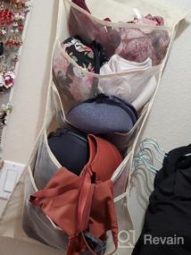 img 7 attached to Maximize Your Closet Space With Our Large Bra Organizer: Double-Sided Hanging Storage Bag For Bras, Underwear, And Socks With Rotating Metal Hanger And Mesh Pockets
