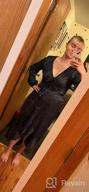img 1 attached to Miessial Women'S Summer Chiffon Polka Dot V Neck Ruffle Maxi Beach Wrap Dress review by Omar Malvo