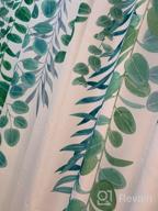img 1 attached to Transform Your Bathroom With LIVILAN'S Green Leaf Eucalyptus Shower Curtain, Watercolor Sage Leaves Botanical Design, 72X72 Inches With 12 Hooks Included review by Rico Posley