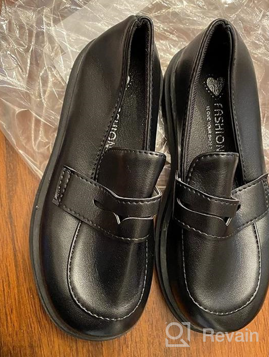 img 1 attached to Stylish and Comfy BENHERO Kids Boat Dress Shoes - Slip-On Soft Synthetic Leather Loafers for Boys and Girls review by Trey Angus
