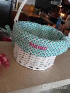img 1 attached to Personalized Teal Easter Basket With Colorful Dots review by Shannon Smith