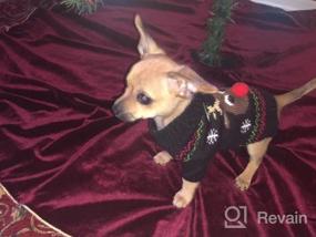 img 6 attached to XXS Red Reindeer Ugly Christmas Dog Sweater ABRRLO Pet Holiday Warm Knitwear Jumper Clothes For Small Medium Dogs