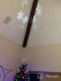 img 5 attached to Silver YZHI Angel Tree Topper - украшение рождественской елки с украшениями с подсветкой проектора и снежинками!