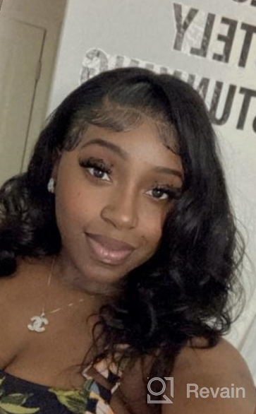 img 1 attached to Body Wave Lace Front Human Hair Wig - Brazilian Virgin Hair 13X4 HD Transparent Lace Front Wig For Black Women With Pre-Plucked Hairline And Baby Hair, 150% Density, 24 Inches By ALLRUN review by Matt Mix