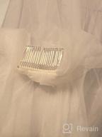 img 1 attached to SAMKY 1T 1 Tier Plain Cut Edge Bridal Wedding Veil All Length 30/36/45/60/72/90/108/120 review by Raymond Vogel