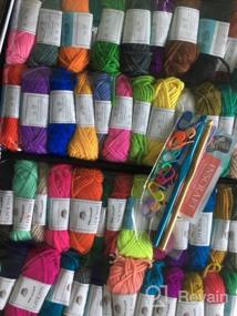 img 7 attached to Crochet & Knit Starter Kit - Inscraft 52 Acrylic Yarn Skeins, 2 Hooks, Needles, Stitch Markers & More!