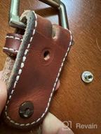 img 1 attached to Brown Waxed Leather Amish Western Men's Belt Accessories review by Charles Mistretta