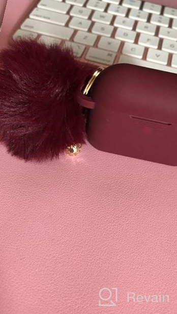 img 1 attached to Protect Your AirPods Pro In Style: Filoto Rose Gold Silicone Case With PomPom Keychain For Women And Girls review by Marcus Dortch