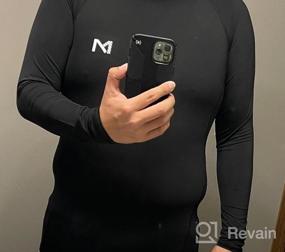 img 7 attached to MEETYOO Мужская компрессионная рубашка для тренировок с длинным рукавом