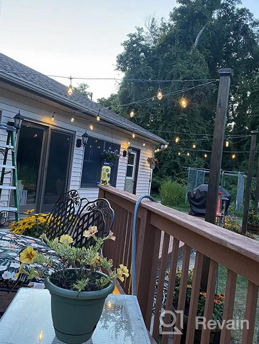 img 1 attached to Enhance Your Outdoor Ambiance With Mlambert'S Premium 3 Pack 48FT RGB Cafe String Lights - Dimmable, Shatterproof Edison Bulbs Perfect For Bistro, Backyard, And Garden - 144Ft Total Length review by Greg Horn