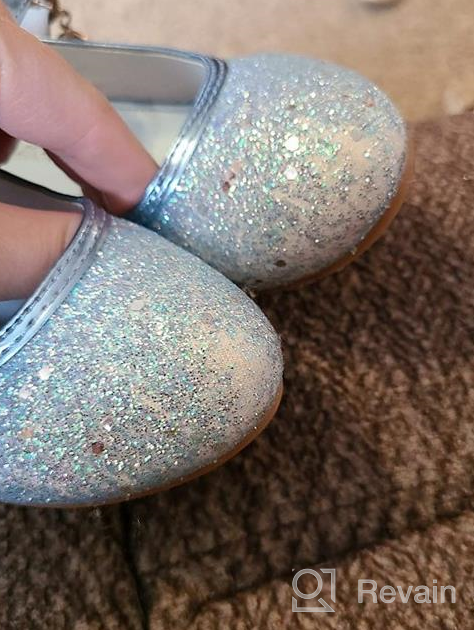 img 1 attached to Sparkle Princess Toddler Purple 👑 Girls' Shoes and Flats for Girls review by Robin Smith