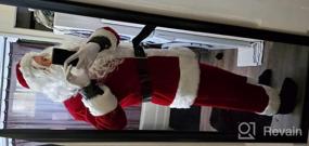 img 7 attached to Роскошный бархатный костюм Санта-Клауса для мужчин - 10 предметов, идеально подходящих для рождественской вечеринки, косплея и торжеств