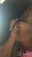 картинка 1 прикреплена к отзыву 14G 38Mm 1 1/2 Inch MODRSA Industrial Earrings For Women Men - Silver, Rose Gold & Black от Christina Wilcox