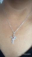 img 1 attached to BlingGem Sterling Silver Birthstone Cross Necklace - 12 Months Of Stunning Cubic Zirconia Pendants - The Perfect Anniversary Or Birthday Gift For Her! review by Jess Gunderson