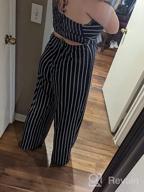 img 1 attached to Women'S Sexy Striped Jumpsuit With Tie Bowknot - SheKiss Summer Rompers review by Imran Roach
