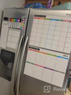 img 1 attached to Feela 4 Pack Dry Erase Magnetic White Board Calendar Kit 2022: Monthly & Weekly Planner For Wall/Refrigerator. Includes 8 Magnetic Erase Markers, 1 Eraser, And 10 Stickers For Schedule review by Morgan Arnold