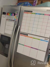 img 8 attached to Feela 4 Pack Dry Erase Magnetic White Board Calendar Kit 2022: Monthly & Weekly Planner For Wall/Refrigerator. Includes 8 Magnetic Erase Markers, 1 Eraser, And 10 Stickers For Schedule