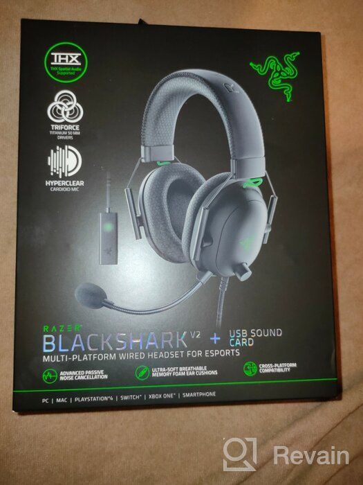 img 1 attached to Computer headset Razer BlackShark V2 with USB Sound Card, black review by Vinay Verma ᠌