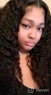 img 1 attached to Natural Black Brazilian Virgin Hair Wig: Deep Wave 4X4 Lace Closure With HD Transparent Lace Front, 180% Density, Pre-Plucked With Baby Hair, 16 Inch Length review by Chris Soto