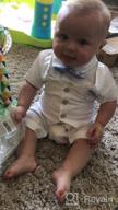 img 1 attached to Adorable HMD Baby Boy Tuxedo Onesie Jumpsuit For Special Occasions review by Ben Olson