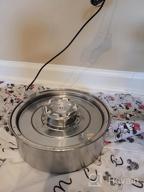 img 1 attached to Stainless Steel 2.0L/67Oz Cat Water Fountain - Automatic Circulating, Ultra-Quiet Pump With LED Light, Dishwasher Safe! review by Tony Beale
