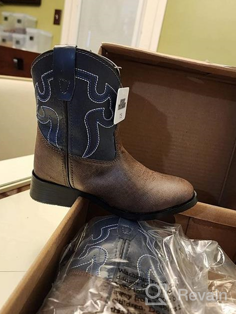 img 1 attached to Monterey Series Smoky Mountain Youth Western Boot with Western Toe, High-Quality Synthetic Material, PVC Sole & Walking Heel, Synthetic Lining & Upper review by Steven Ross