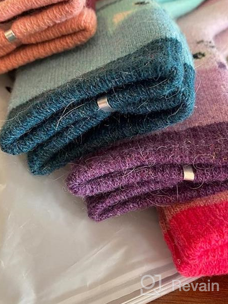 img 1 attached to Winter Warmth for Kids: Children's Wool Solid Color Socks - Thermal Crew Socks 6 Pairs review by Nikki Lewis