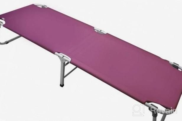 img 1 attached to Portable Military Camping Bed Cot: 7 Colors + Free Storage Bag - Magshion review by Todd Hauff