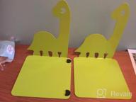img 1 attached to Cute Dinosaur Bookends for Kids - Artkingdome Book Ends, Books Holder Racks Stand, Desk/School/Library Decorative Bookends - 1 Pair, Green review by Michael Straughter
