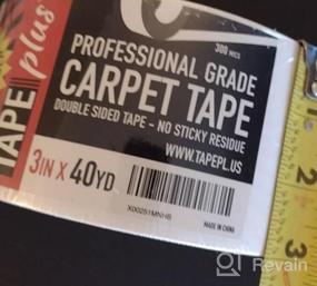 img 5 attached to TapePlus Professional Rug Tape - 3 Inch By 40 Yards - Double Sided Non-Slip Carpet Tape With Premium White Finish - Perfect Gripper For Indoor Rug Holding - Large Roll With 2X More (120 Feet!)