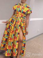 img 1 attached to Bold African Print Maxi Dress For Women - Stunning Dashiki Long Dress review by Carlos Whitfield