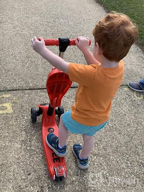 img 1 attached to 🛴 Adjustable Height Kick Scooter for Kids Ages 3-5 (Suitable for 2-12 Year Old) | Foldable with Removable Seat | LED Light Wheels, Rear Brake | Wide Standing Board | Ideal for Outdoor Activities, Boys/Girls review by Kyle Merriman