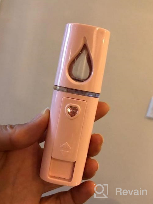 img 1 attached to Pink USB Rechargeable ZOMFOM Nano Facial Steamer: Hydrating Mist Spray For Eyelash Extensions, Pore Cleaning, Moisturizing, And Water SPA -Compact Mini Beauty Device review by Doug Darling