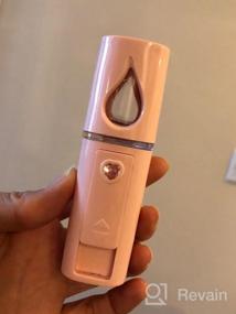 img 7 attached to Розовый USB-аккумулятор ZOMFOM Nano Facial Steamer: увлажняющий спрей для наращивания ресниц, очистки пор, увлажнения и водного спа-компактного мини-косметического устройства