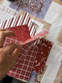 img 6 attached to Красно-белый набор MIAHART из 45 листов с рождественским рисунком - двухсторонняя праздничная декоративная бумага для скрапбукинга и изготовления открыток с 10 уникальными рисунками формата A4