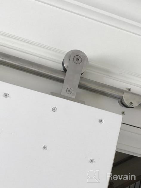 img 1 attached to Transform Your Closets With DIYHD 5FT Stainless Steel Bi-Parting Barn Door Hardware Kit review by Sedric Hood