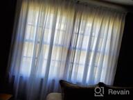 img 1 attached to Melodieux Grey Semi Sheer Curtains 84 Inches Long For Living Room - Linen Look Bedroom Rod Pocket Voile Drapes, 52 By 84 Inch (2 Panels) review by Kevin Kimbrough