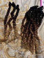 img 1 attached to 30In 7Pcs TOYOTRESS Tiana Passion Twist Pre-Twisted Crochet Braids - Natural Black Synthetic Hair Extension review by Janet Rivera