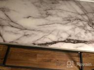 img 1 attached to Modern Faux Marble Console Table For Entryway, Living Room And Bedroom - Roomfitters 41'' MDF Marble Table With Black Metal Frame, Perfect As Dining Room Bar Or Display Table, Rectangular Design review by Eric Rodriguez