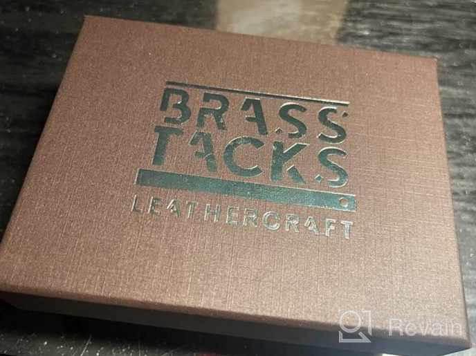 img 1 attached to BRASS TACKS Leathercraft Handmade Blocking Men's Accessories and Wallets, Card Cases & Money Organizers review by Jaie Bobin