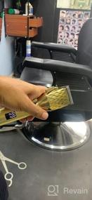 img 5 attached to Полированное золото Комплект беспроводных профессиональных машинок для стрижки волос AmeriLuck: цифровой дисплей состояния батареи и зарядка от USB, продолжительная работа на 300 минут.