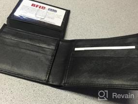 img 6 attached to Мужской кожаный бумажник с двойной блокировкой RFID и откидным окном для удостоверения личности