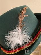 img 1 attached to 🎩 Stylish Melesh Dark Green German Alpine Oktoberfest Bavarian Costume Hat with Feather - A Classic Bavarian Accessory review by Kevin Parker
