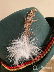 img 8 attached to 🎩 Stylish Melesh Dark Green German Alpine Oktoberfest Bavarian Costume Hat with Feather - A Classic Bavarian Accessory