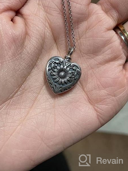 img 1 attached to Sterling Silver Cremation Jewelry - SOULMEET Urn Necklace To Cherish Memories & Keep Loved Ones Near You review by Robert Lee