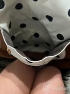 картинка 1 прикреплена к отзыву Polka Dot Canvas Weekender Bag With Shoes Compartment For Women - Perfect Travel Duffle Bag от Onur Donovan