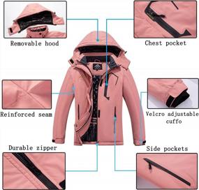 img 2 attached to Waterproof Women'S Ski Jacket: Stay Warm And Dry On The Mountain With Our Hooded Raincoat Winter Snow Coat Windbreaker