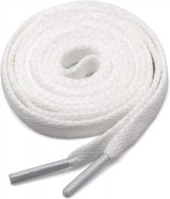 img 3 attached to 2 Pairs 5/16" Wide Flat Shoe Laces - Perfect For Athletic Running Sneakers & Boots!