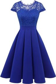 img 4 attached to Dressystar Vintage Cocktail Homecoming RoyalBlue Women's Clothing via Dresses