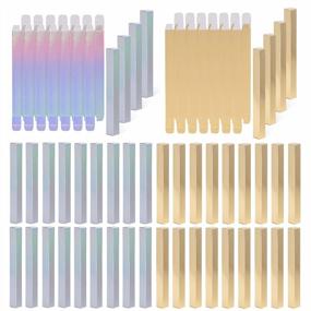 img 4 attached to Pack Of 100 Empty Eyebrow And Eyeliner Packaging Boxes In Vibrant Metallic Colors - Ideal For Twist Pens, Cuticle Oil, And Sample Wrapping - Foldable Kraft Paper Packing Boxes In Silver And Gold